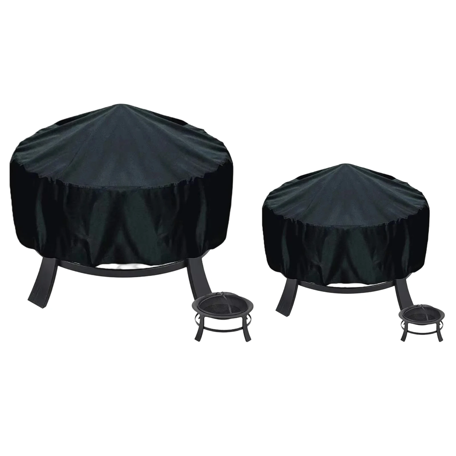 Waterproof Round Fire Cover Outdoor Patio Fireplace Protector Dustproof UV Resistant  Protection Dustproof Oxford Cloth