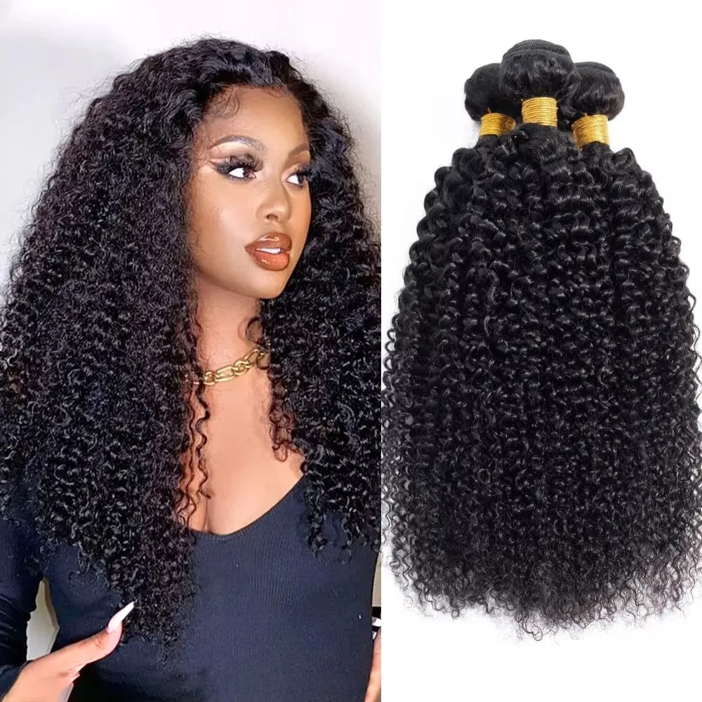 

Натуральные кудрявые пучки волос Kinky Curly из человеческих волос, натуральные волосы Remy Jerry Curl, набор для наращивания, 1, 3, 4 пучка в комплекте