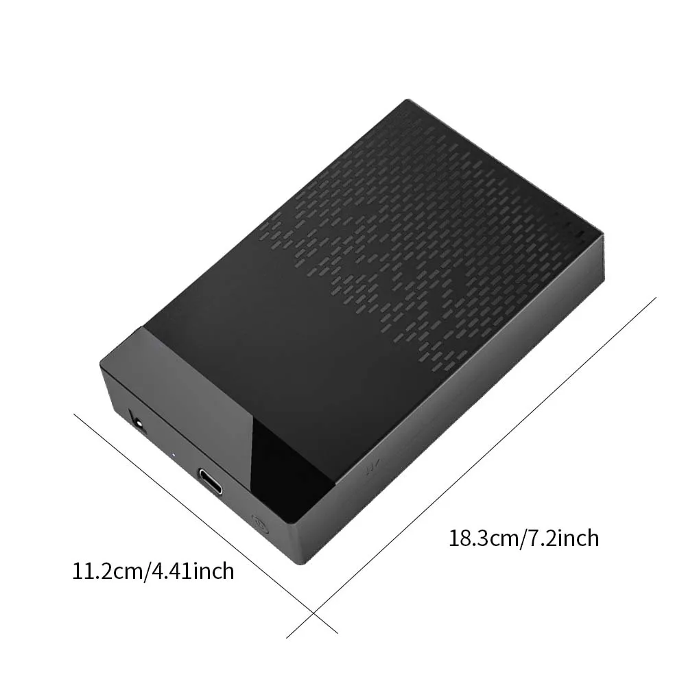 TISHRIC Z50 3.5-inch HDD Enclosure - USB 3.1 Type-C SATA External HDD Enclosure, tool-less installation, supports 3.5/2.5-inch