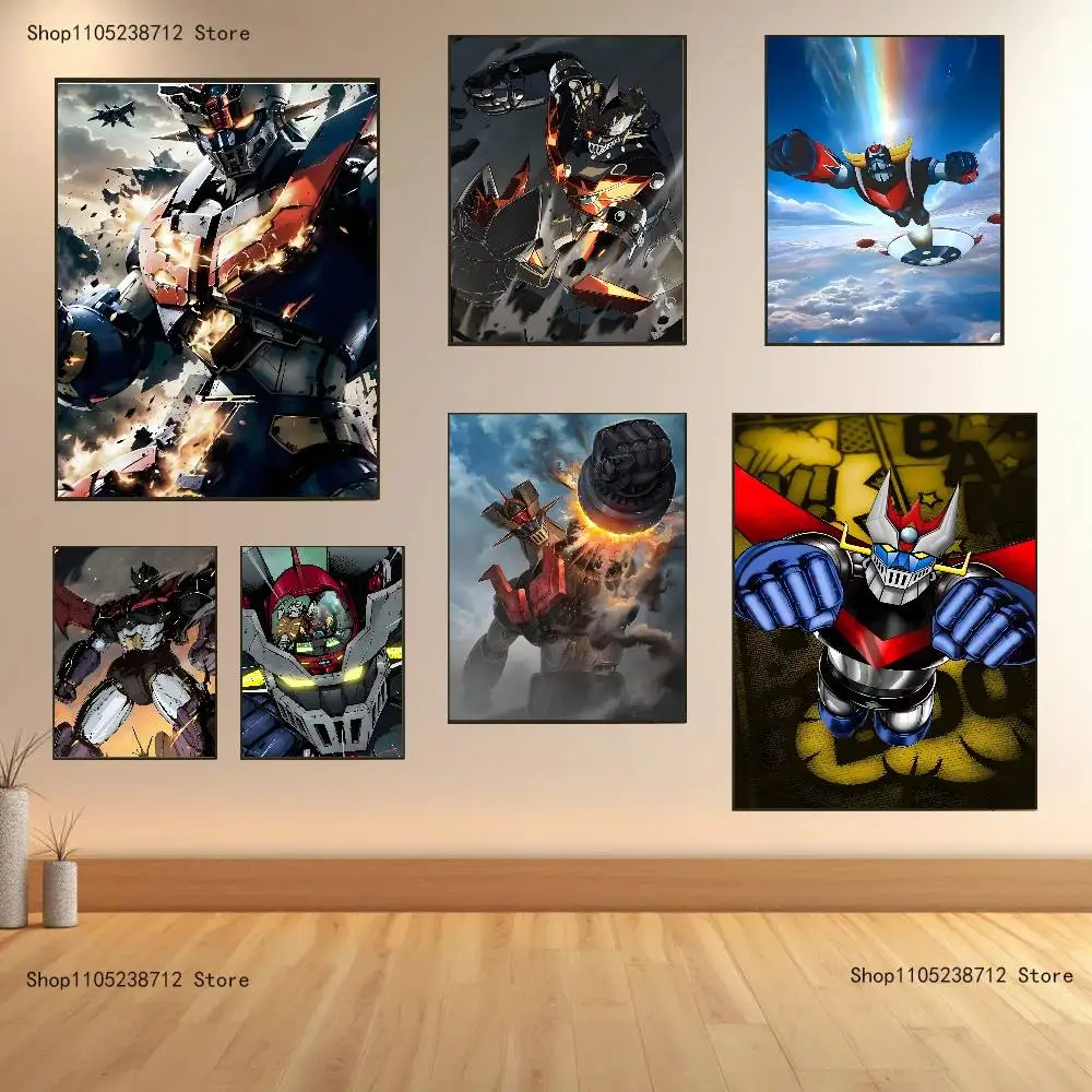 

M-Mazinger Z Robot Poster Prints Wall Art Painting Picture Gift Living Room Bar Restaurant Dec Sticker Large