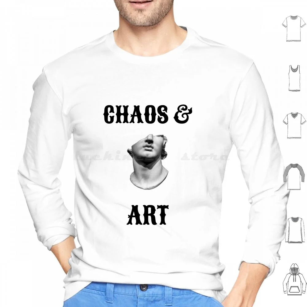 Chaos y arte Antigüedad Dermot Kennedy Ilustraciones Sudaderas con capucha Manga larga Dermot Kennedy Antiguidad Chaos antiguos Amor Negro