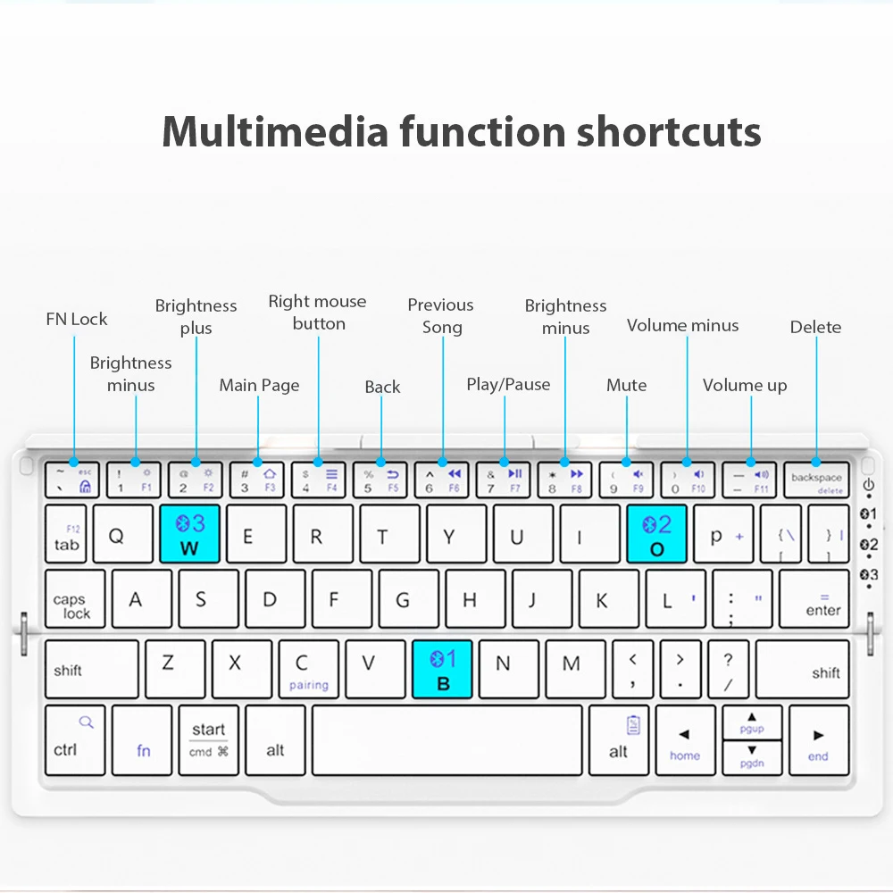 Wireless Folding Keyboard Suitable For Mobile Phones Tablets Computers Bluetooth Keyboard Mini Mobile Phone Keyboard Accessories - Image 6
