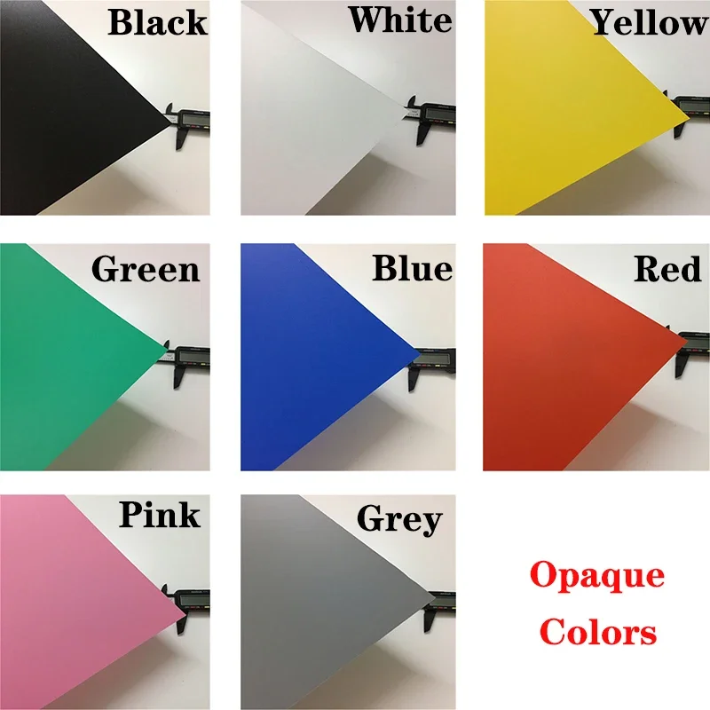 5pcs A4 210x297mm Vivid Colors PVC Translucent Plate Colorful Sheet Polycarbonate PC PET PP Frosted Plastic Thin Board
