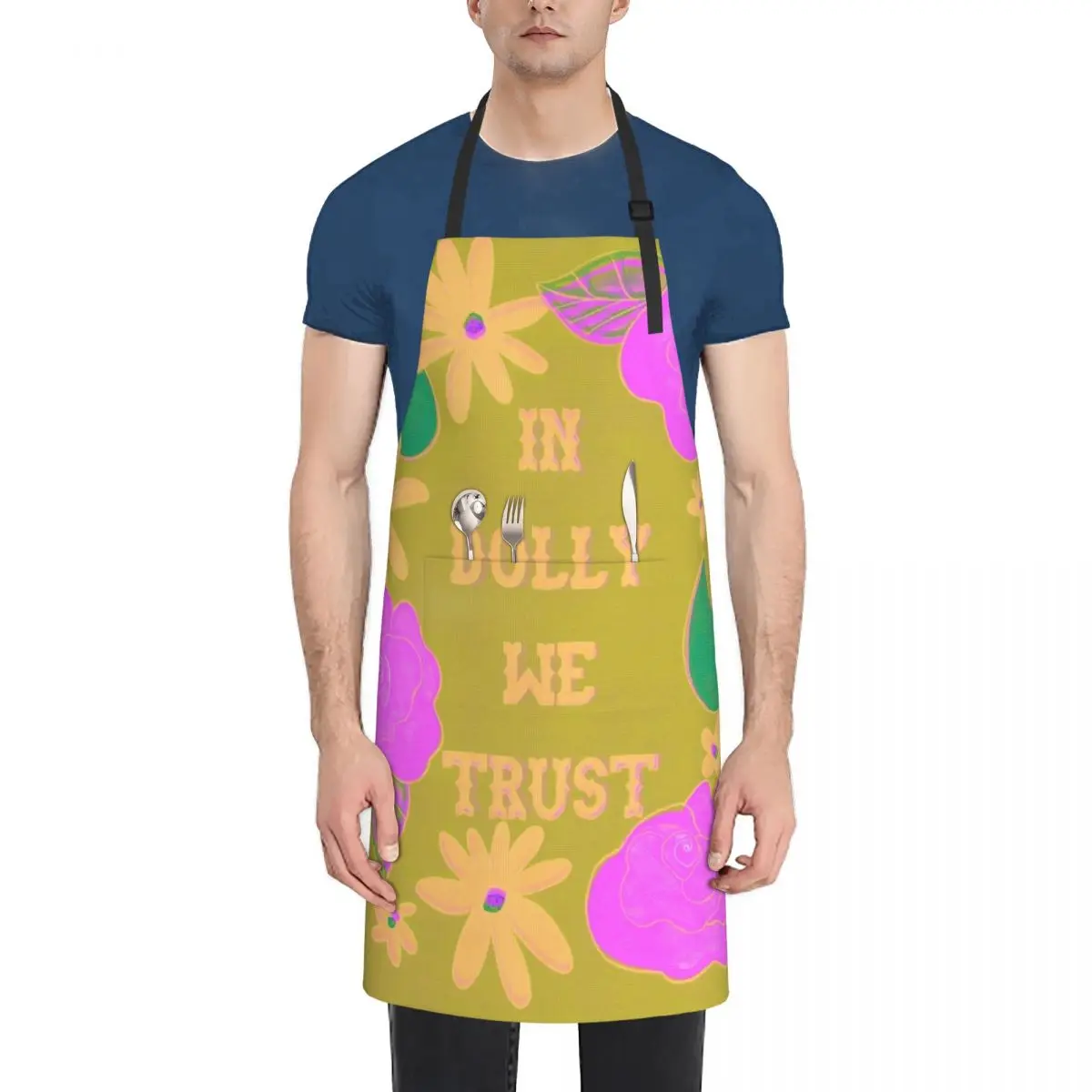 

In Dolly We Trust Apron Kitchen Supplies chefs Teacher Apron