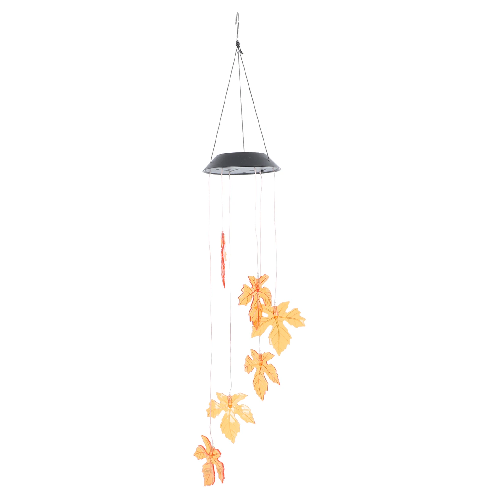 

Wind Chimes Pumpkin Lantern Lamp Halloween Solar Outdoor Light Bell Power Orange