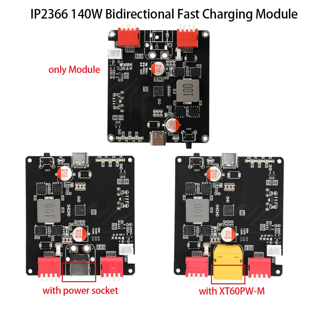 140W Bidirectional Fast Charging Module IP2366 Buck-Boost Bo
