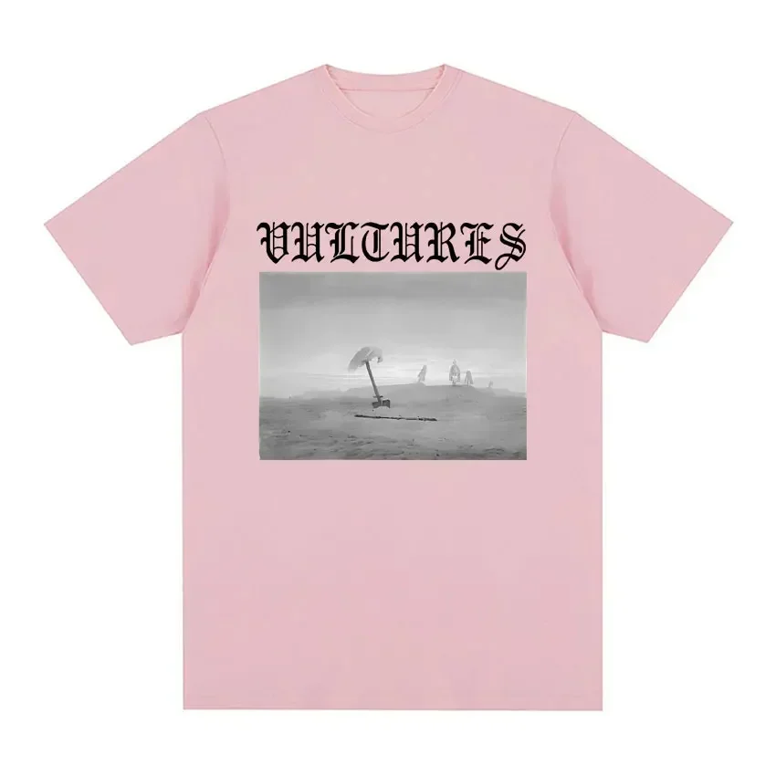 Plus Size Kanye West Vultures New Song and Album Cover T Shirt Men Women Harajuku Gothic Loose T-ShirtPunk Style Tees Streetwear