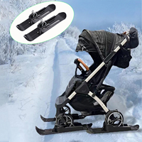 2x Snow Sledge Board Portable Winter Snow Sled Snow Ski Scooter Sledge Universal for Balancing Bike Accessories
