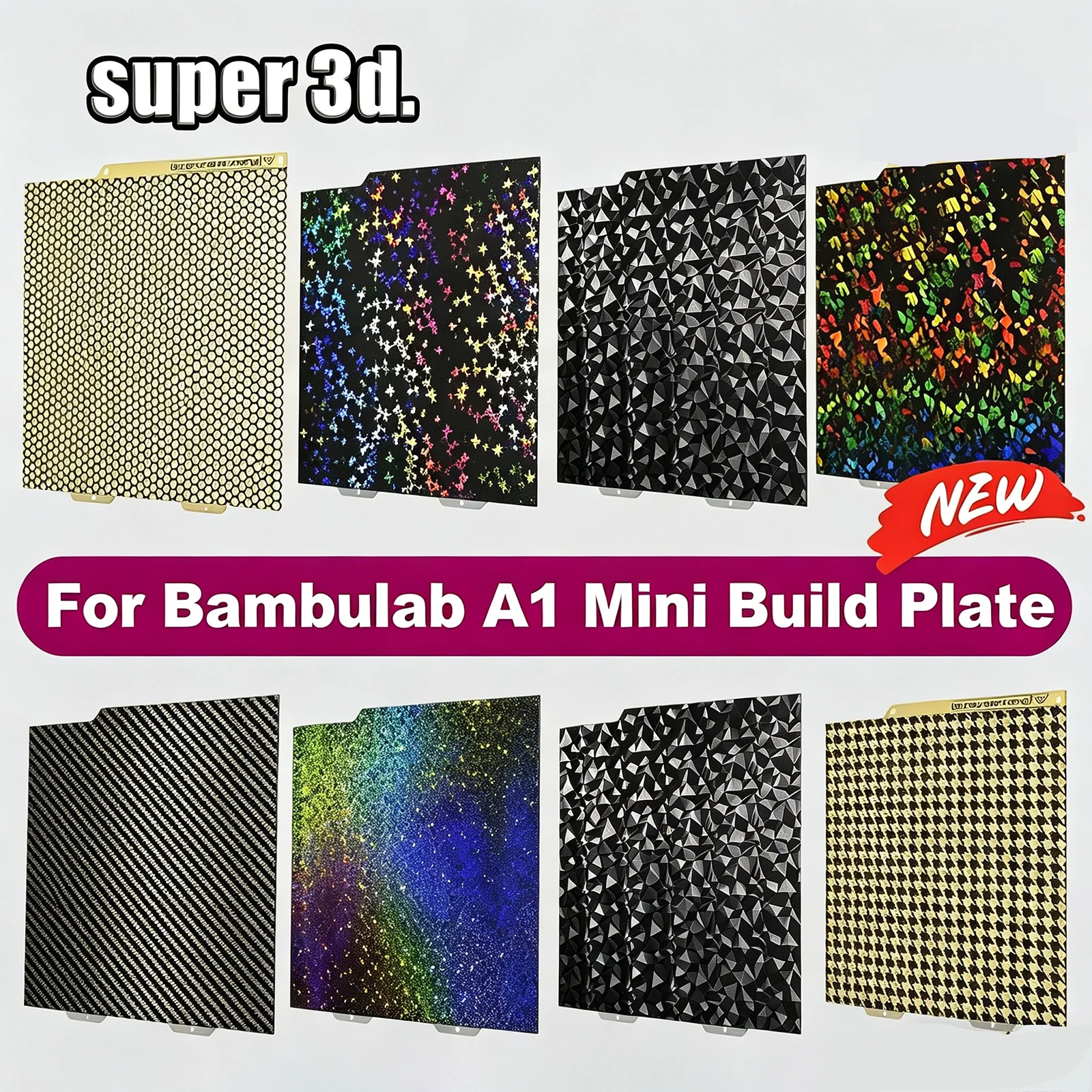 

Двусторонняя текстурированная пластина PEI (184x184 мм) для термостола Bambu Lab A1 Mini, аксессуары для 3D-принтеров