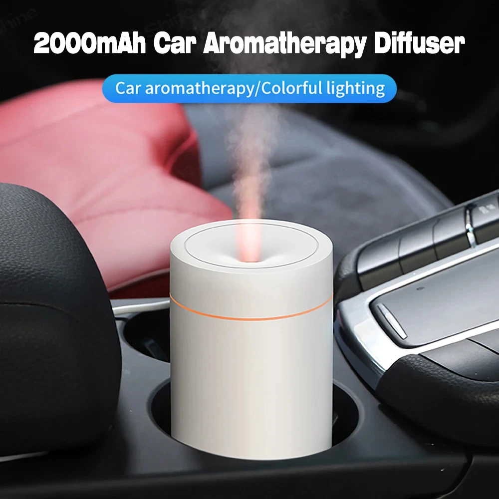 

2000mAh Rechargeable Car Aroma Diffuser Car Diffuser Essential Oils Diffuser Mist Sprayer Mini Humidifier for Car Home Office