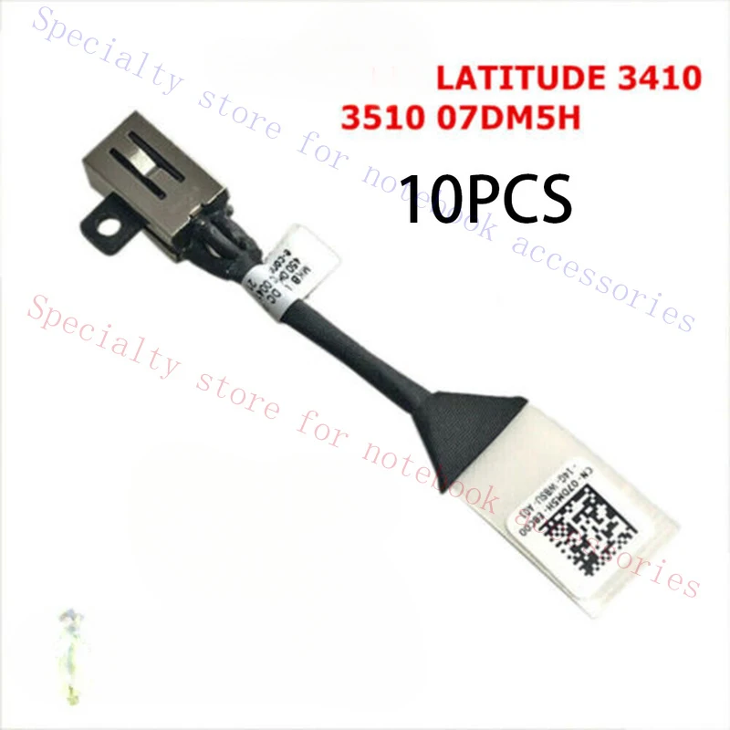 

R+ 10pcs FOR DELL LATITUDE 3410 3510 P101F001 New DC power JACK Cable 7DM5H