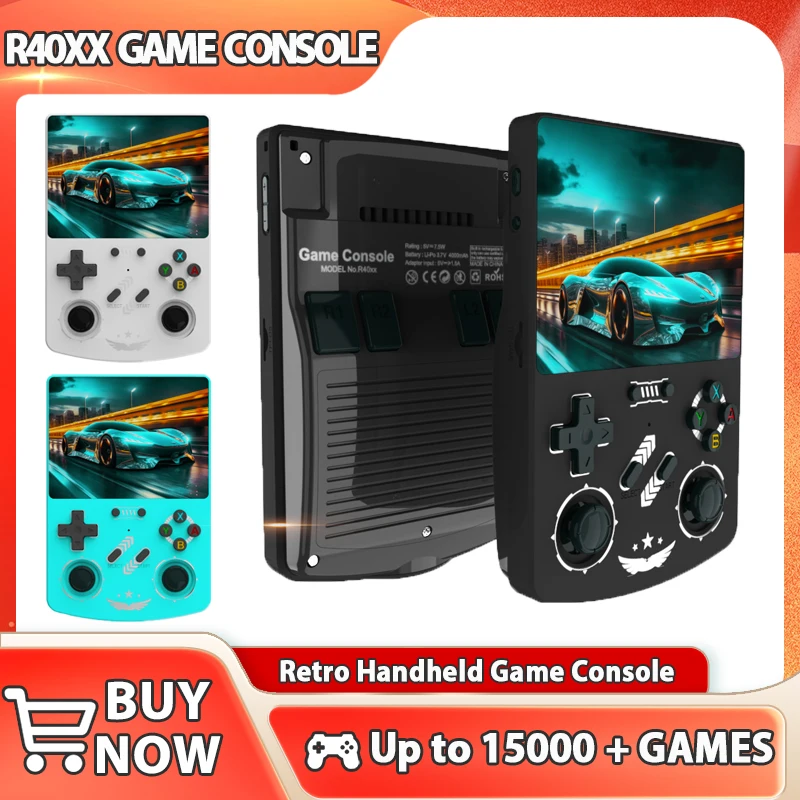 R40XX ريترو وحدة تحكم بجهاز لعب محمول مفتوح المصدر مدمج واي فاي 1024*768 4.2 بوصة IPS شاشة جيب مشغل أفلام فيديو الصبي Gif #1