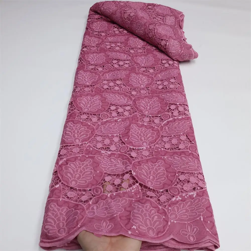 

French Mesh Milk Silk Lace Fabric 2024 Latest African Tulle Chiffon Lace Fabric 5 Yards for Nigeria Bridal Wedding Party Dresses