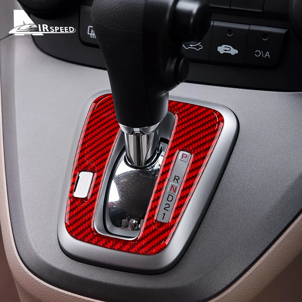 Real Carbon Fiber Sticker For Honda CRV CR-V 2007 2008 2009 2010 2011 Central Control Gear Shift Cover Panel Accessories LHD RHD