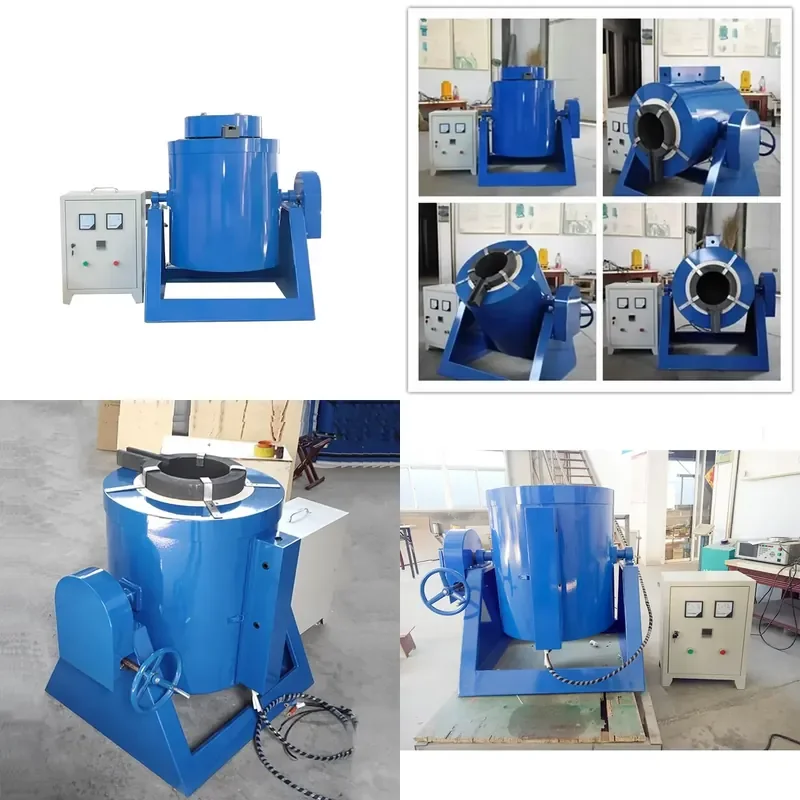 Electric Aluminum Melting Furnace Inclined Casting Furnace for Industrial Metal Smelting and Recycling High Efficiency