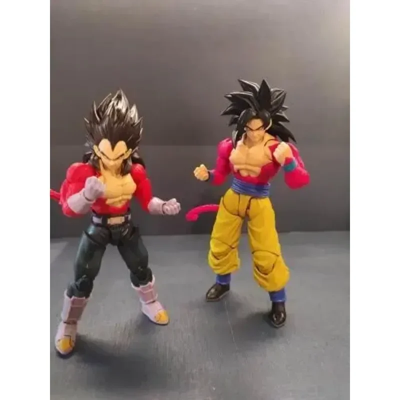 In Stock DragonBall Z SHFiguarts Vegeta SSJ 4 Figure GT Super Saiyan 4 Goku Action Anime Figures SS4 Joint Movable Doll Toy Gift