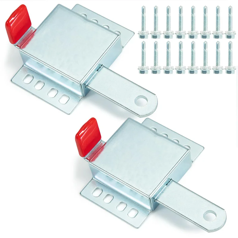 

A25P Steel For Most Garage Doors, Heavy Duty Garage Door Lock, Locking Slide Latch, Essential Garage Door Lock Kit