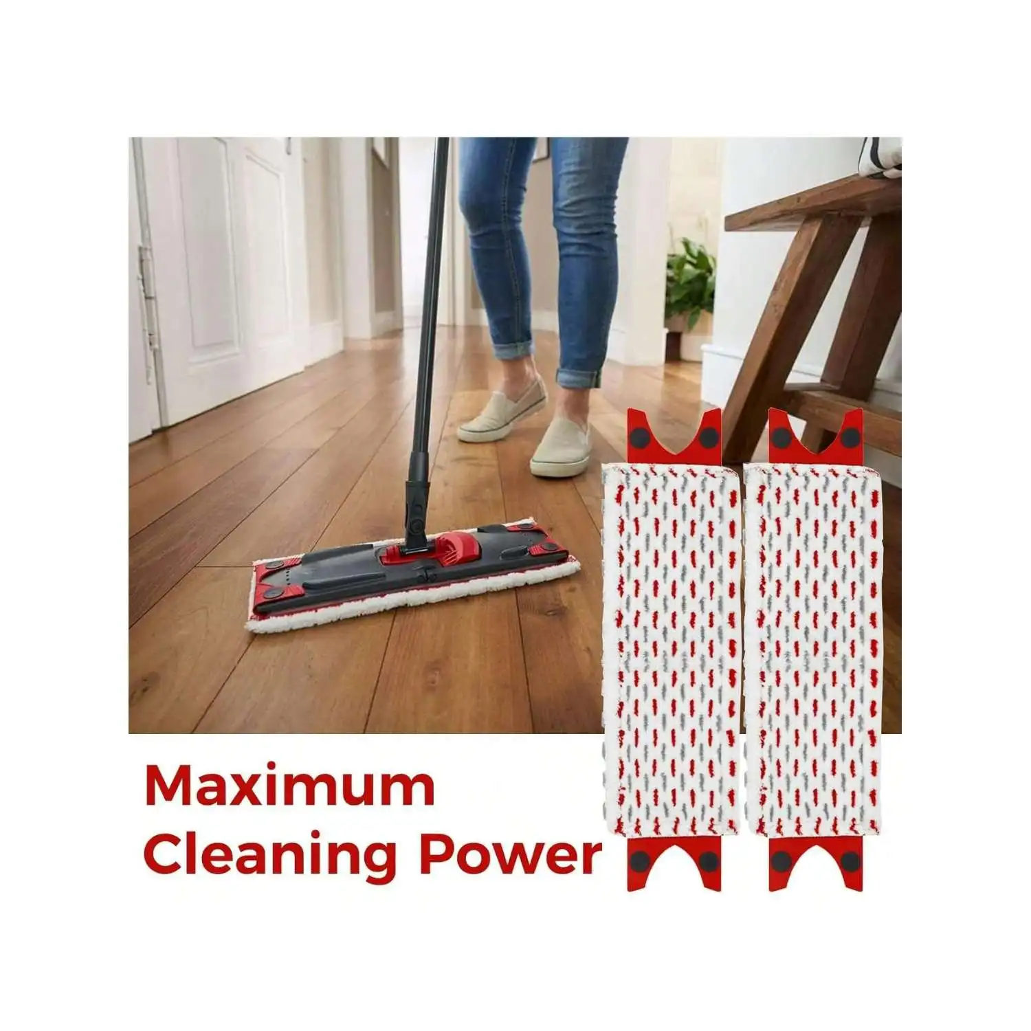 Microfibre Pads Refill Mop for Vileda 1-2 Spray, for Vileda Ultramax/UltraMax Plus/Easy Wring UltraMax Mop, Mop Head Replacement