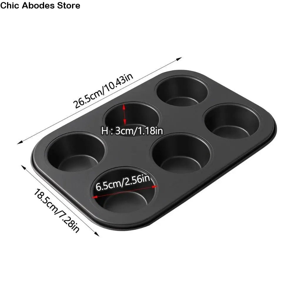 

Bakeware 12/6 Grid Cheesecake Pan Carbon Steel Non-Stick Muffin Pan Removable Bottom Mini Cupcake Mold Bakery