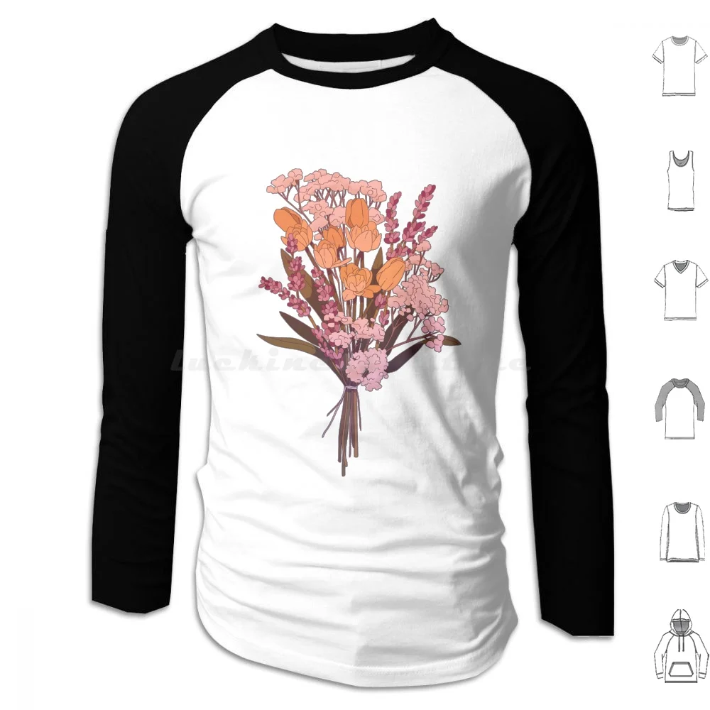 Flower Bouquet-Robthedrago Hoodies Long Sleeve Flowers Bouquet Lovely Date