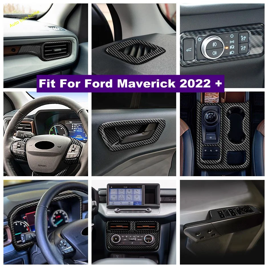 

Water Cup Holder Gear Shift Panel Air Vent AC Outlet Window Lift Button Cover Trim For Ford Maverick 2022 2023 Car Accessories