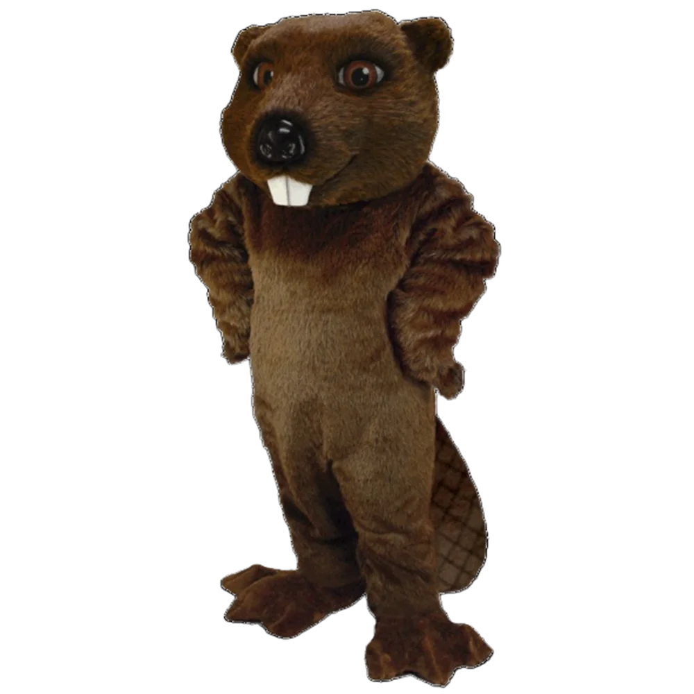 Biber Maskottchen Kostüm Erwachsene Cartoon Charakter Mascotte Kit Anzug Outfit SW869