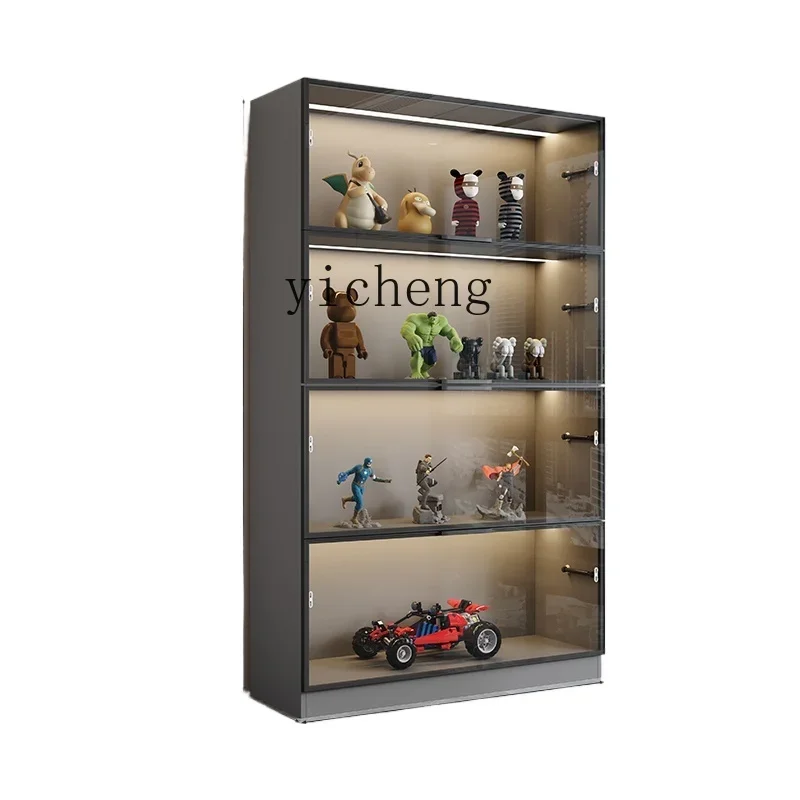 a2 Solid Wood Bookcase with Lockers with Glass Door One Hand-Made Lego Model Display Cabinet
