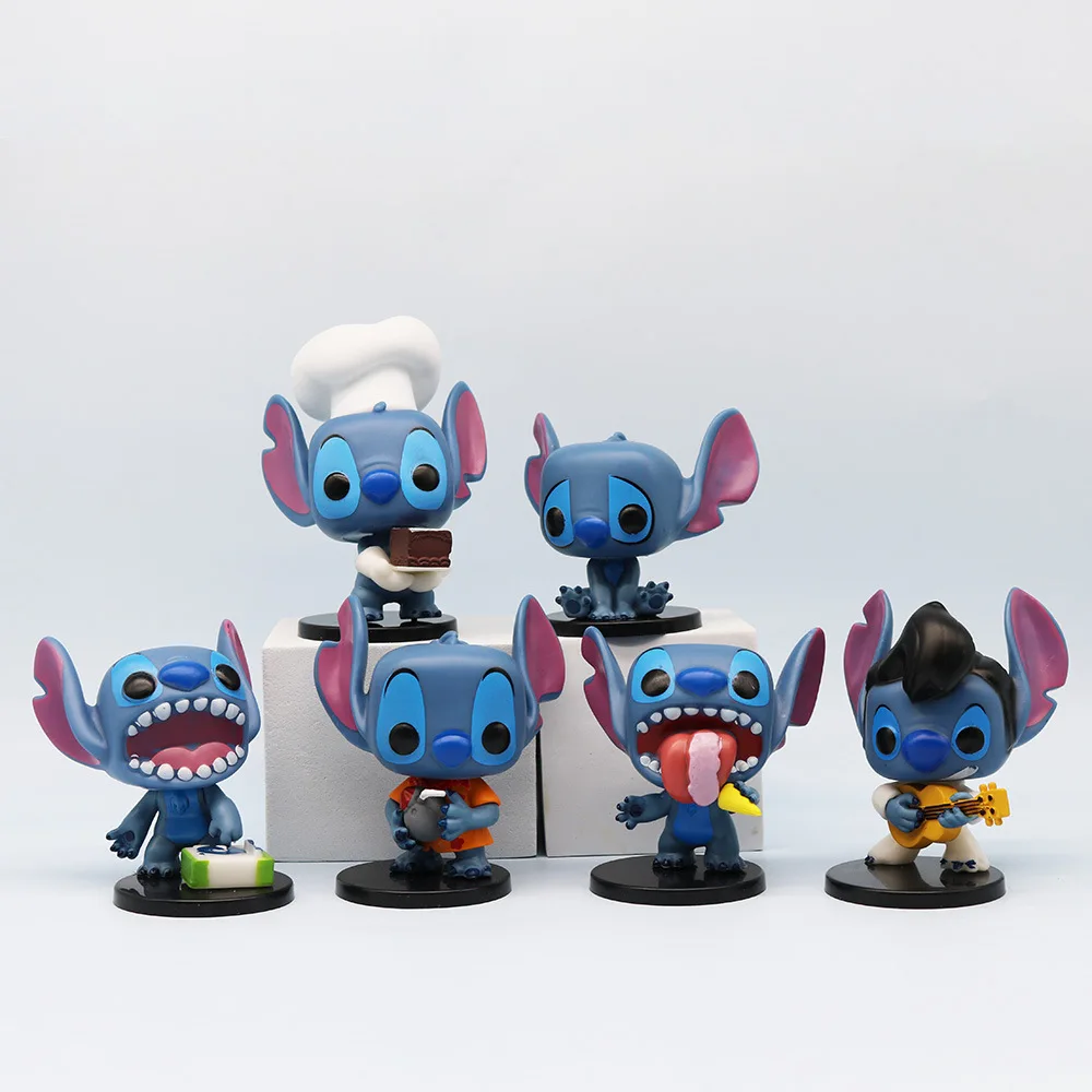 6Pcs Anime Cute Lilo Stitch Action Figura Model Toys Ornament Dolls Collection Model Stitch Toys For Children Christmas Gift