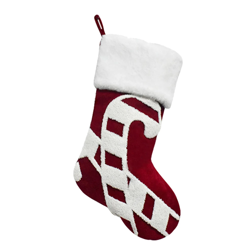 

Christmas Stockings Decorations High Quality Polyester Hanging Gift Socks Cartoon Pattern Children Ornaments Perfect Candy Gifts
