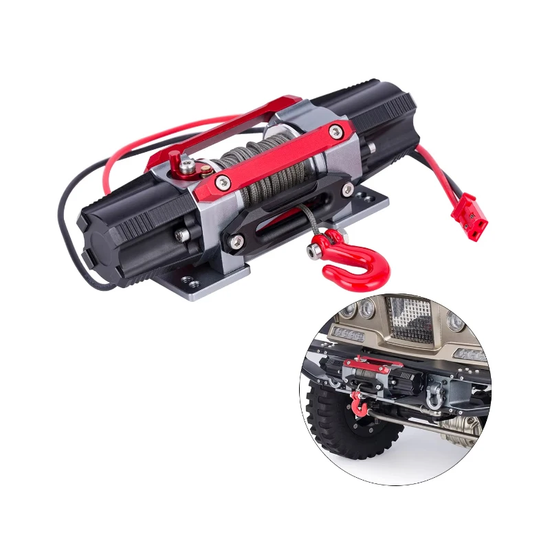 

RC Metal Dual Motor Simulated Winch for 1/8 1/10 RC Crawler Car Axial SCX10 Traxxas TRX4 RC4WD D90 KM2 Upgrade Parts