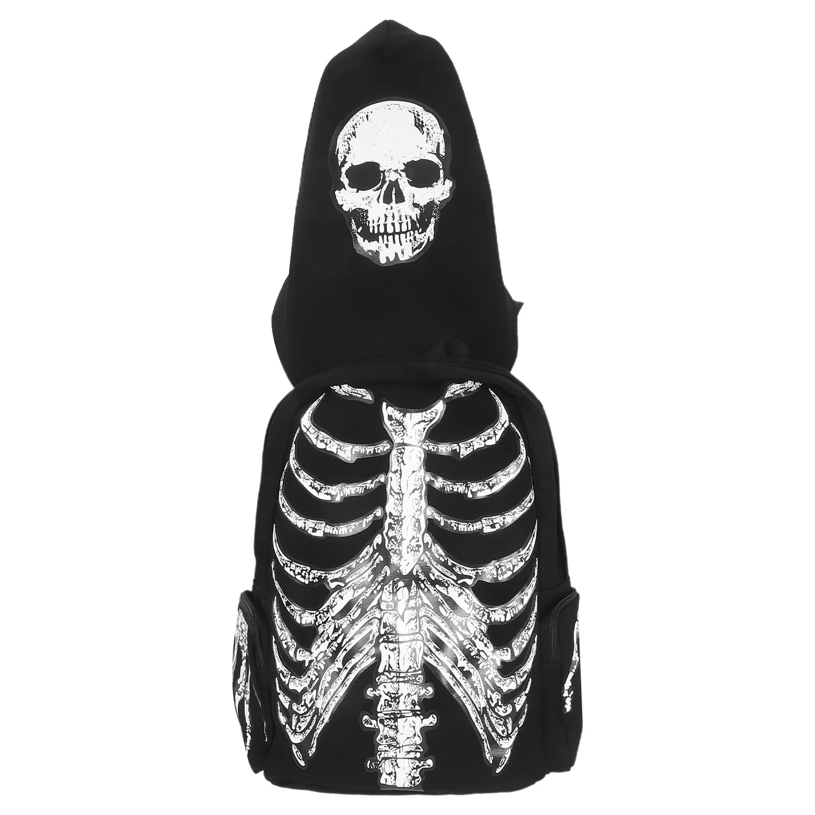 حقيبة ظهر مدرسية للطلاب باللون الأسود والأبيض بسعة كبيرة وأشرطة مبطنة قابلة للتعديل وجيب داخلي بسحاب للكمبيوتر المحمول والمشي لمسافات طويلة والسفر #2