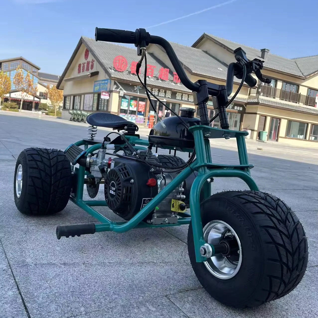 Outdoor Pedal Go Kart 212cc 4-Stroke Petrol Engine 5-Inch Tires for Teens Adults & Children-Racing Amusement Park Use