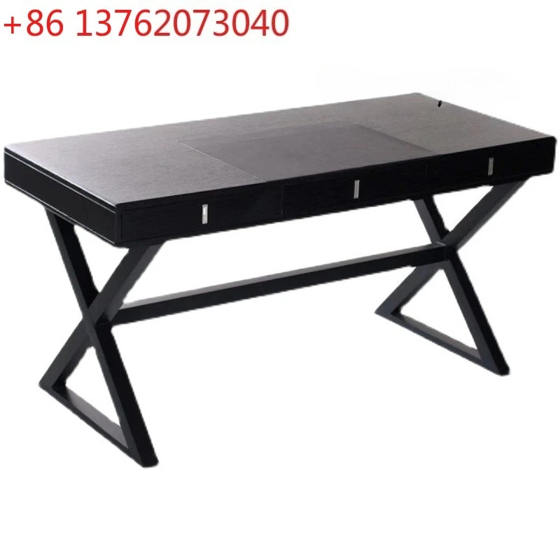 

Домашний письменный стол, окрашенный в скандинавском стиле, черный дуб, современный минималистичный стол