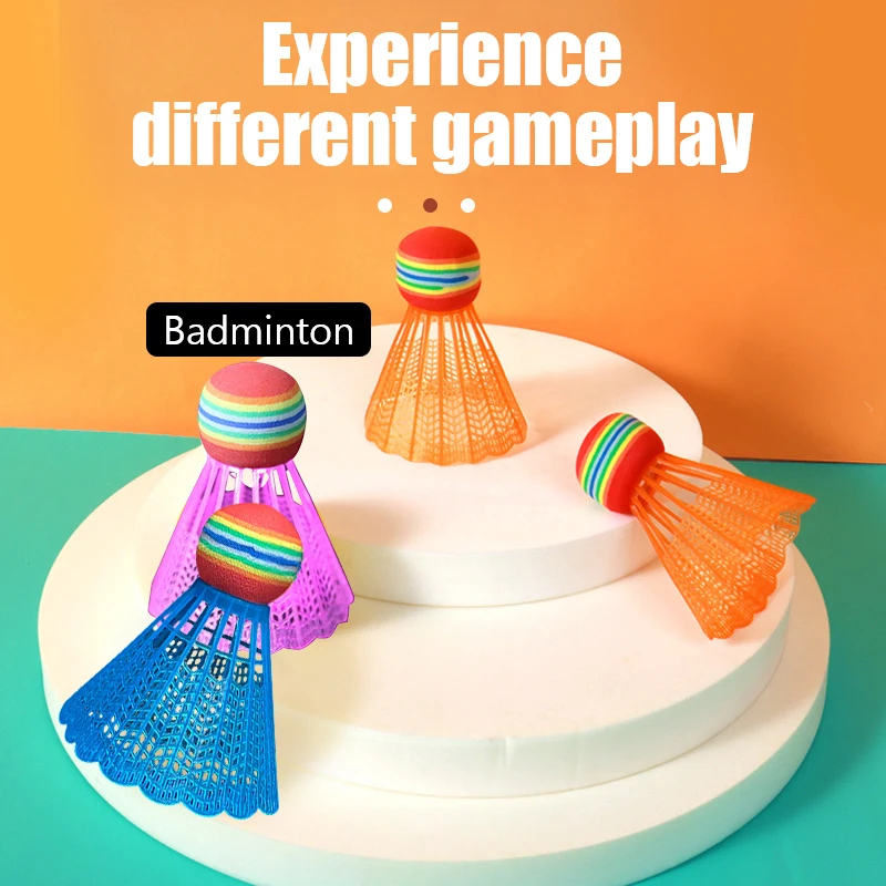 Eva Regenbogen Badminton Nylon langlebige Badminton Kinder Farbe zufällige elastische leichte Badminton ball