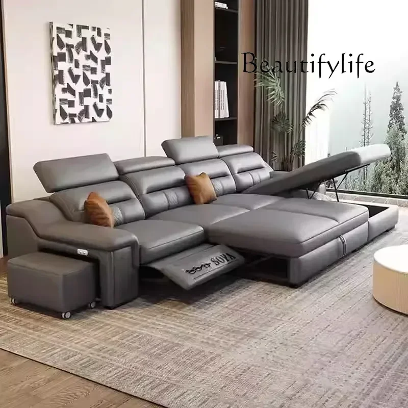 

Tu MANBAS Multifunctional Convertible Sofa Bed Electric Reclining Sectional Couch, Folding Sofa Cama With Power Recliner & Stora