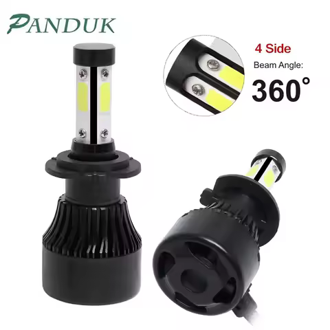 PANDUK 2pcs 14000LM LED H7 H11 LED Bulb 360 Degree H1 H3 H4 H8 H9 9005 HB3 9006 HB4 Auto Car Headlight 12V 6000K Fog Light