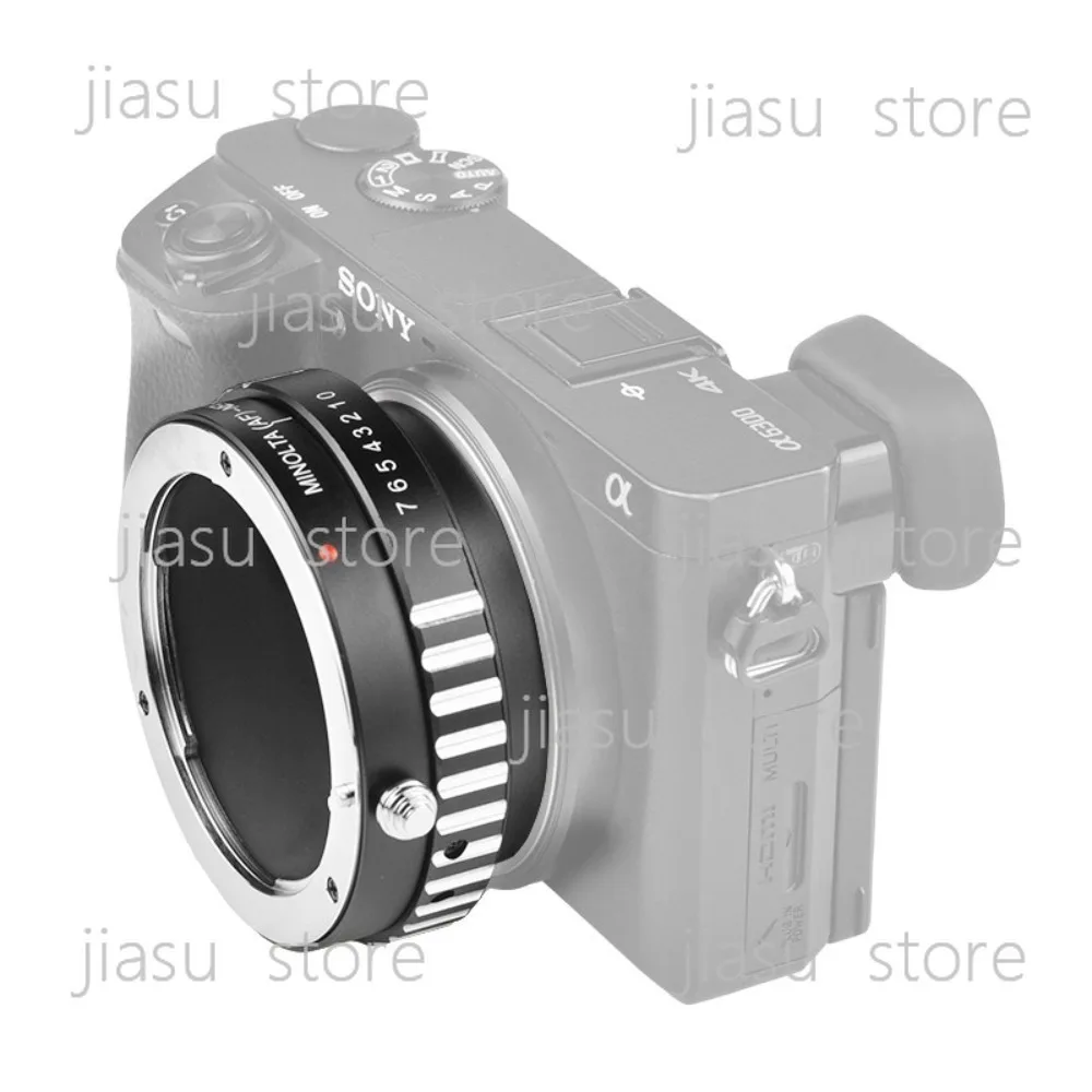 Minolta AF Lens  A Mount Adapter  E Mount Camera Adapter Ring Adjustable Aperture Manual.