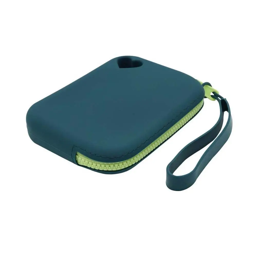 

Solid Color Silicone Coin Purse Wallet Rectangle With Lanyard Simple Makeup Lipstick Bag Handbag Jewelry Packing Bag