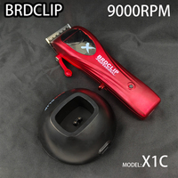 BRDCLIP X1C 9000RPM Maglev Motor Professional Hair Clipper for Men with Base Charger DLC Hair Cutting Machine Hair Trimmer