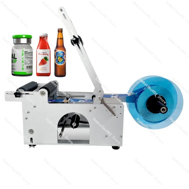 Cylinder Bottle Labeling Machine Self-Adhesive Small Coding Manual Labeling Machine Labeling Bottle & Can Trademark Machine