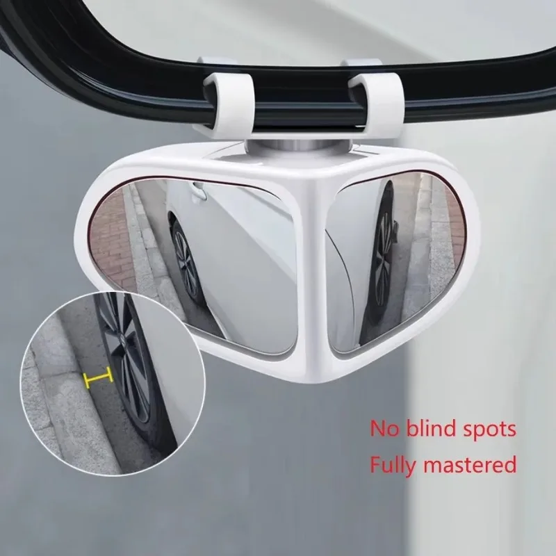 2pcs Universal Blind Spot Mirrors 360° Adjustable Wide-Angle View HD Side Rear Rearview Mirror Auto Auxiliary Rearview