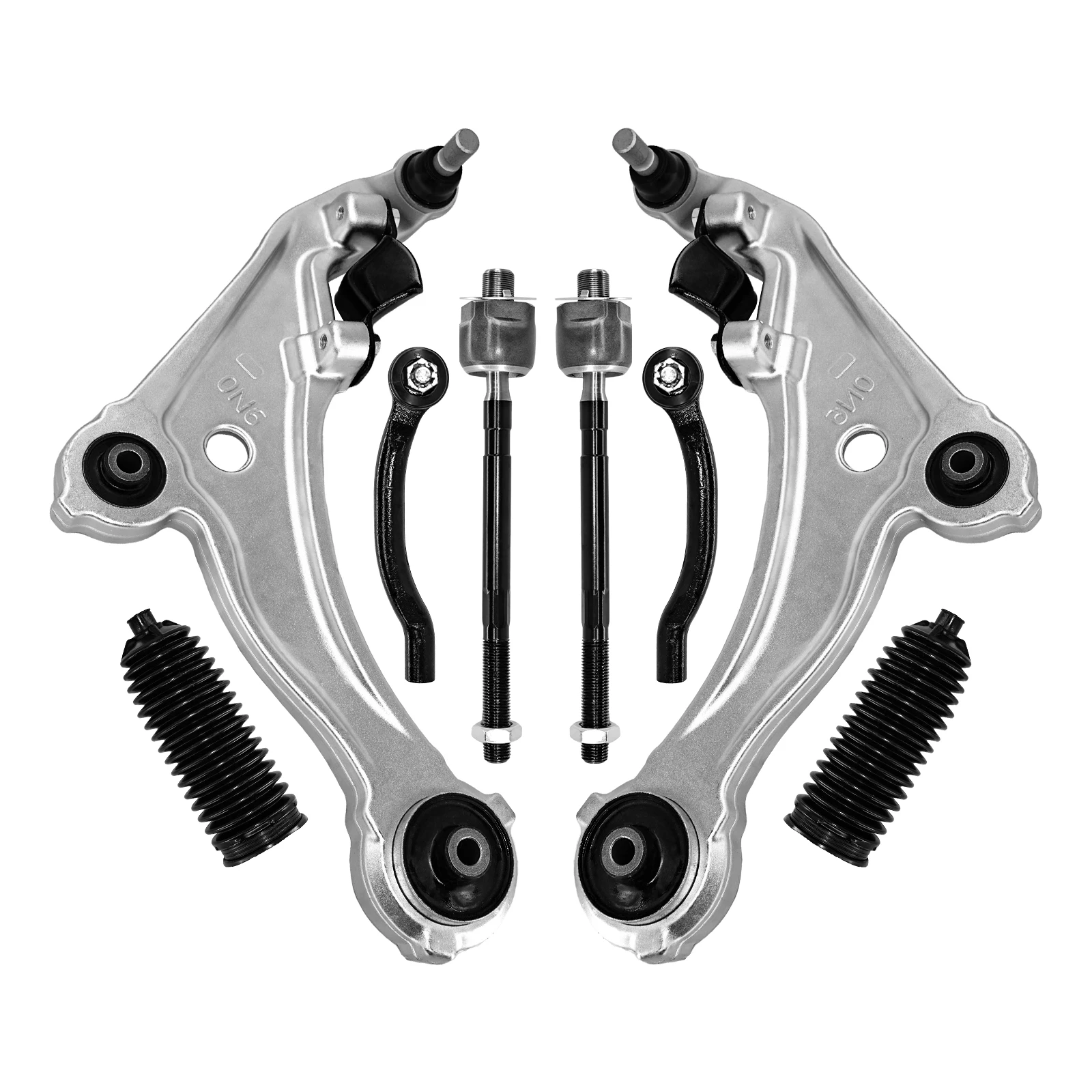 

TOPICKSAP 8pc Steering & Suspension Kit Control Arm Tie Rod End Link Boots Bellows Sets for NISSAN Maxima 2009 - 2014 545009N00A