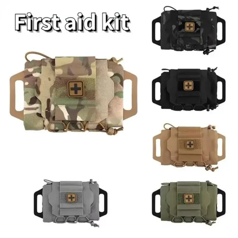 Compact Emergency Survival Kit Tactical Molle First Aid Pouch & Medicine IFAK for Duty Belt