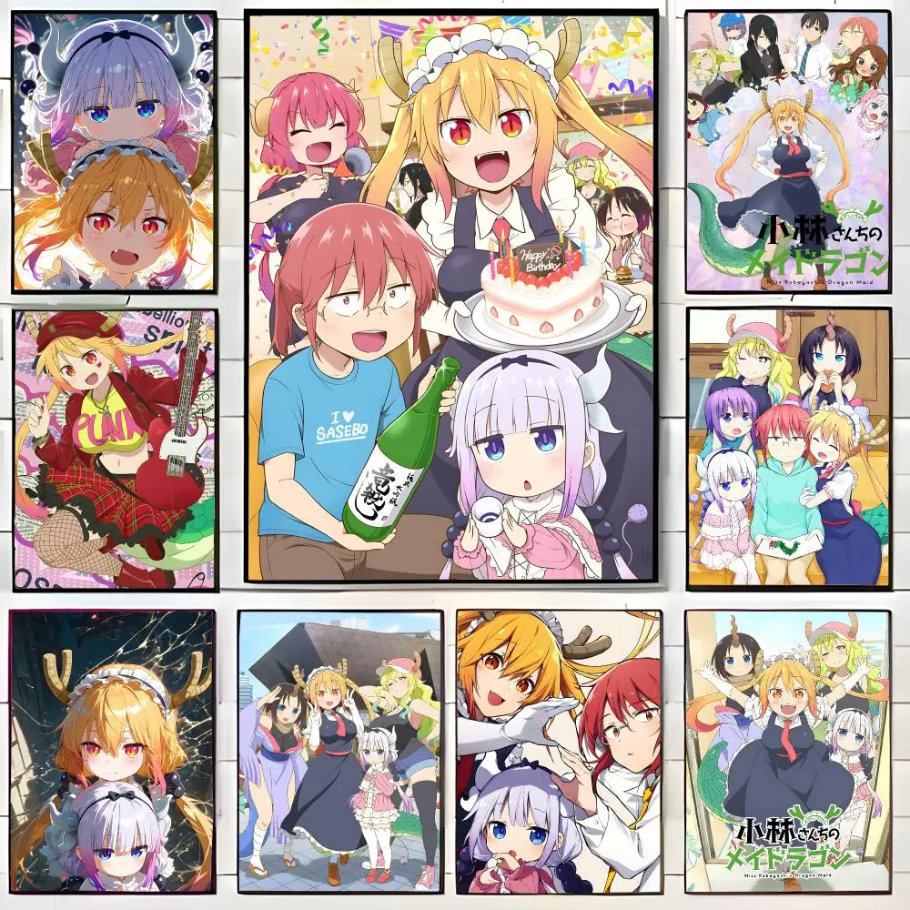 anime fantasy M‑Miss Kobayashi's Dragon Maid Poster Wall Art Print Decorative Mural Home Decor Gift Unframed