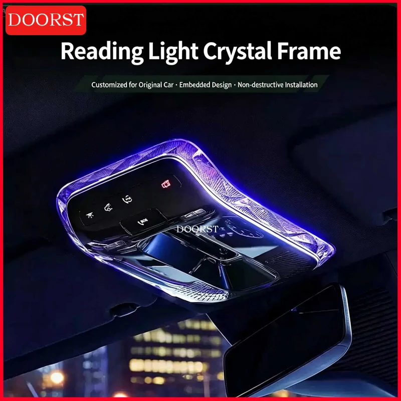 Picture 6: For Mercedes Benz C GLC E Class W206 X254 W214 Crystal Reading Light Frames Decorative Stickers Interior Modification Accessorie