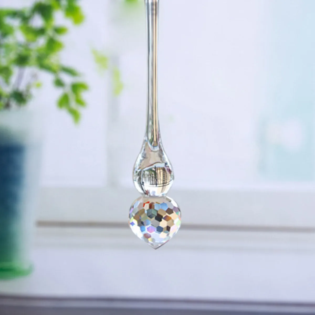 Crystal Faceted Block Shape Pendant Glass Refraction prism Chandelier Parts Sun Catcher for Home Wedding Curtain Lamp Decoration