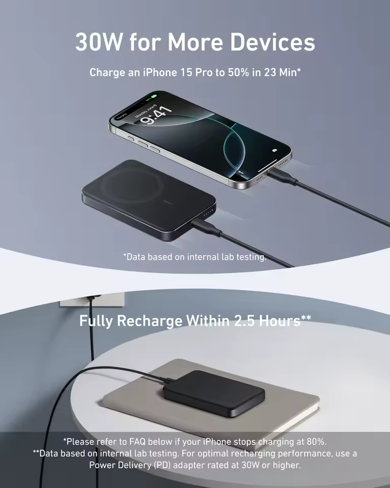 Anker MagGo 충전 속도