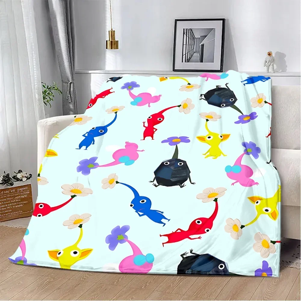 Pikmin Printed Blanket Picnic Blankets Warm Blanket Soft and Comfortable Blanket Home Travel Birthday Gift