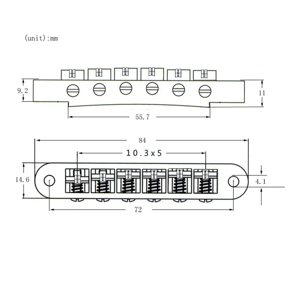 Roller Saddle Bridge Guitar Roller Saddle Bridge For Les Paul EPI Electric Guitar For 6 Stringed Instruments High Quality