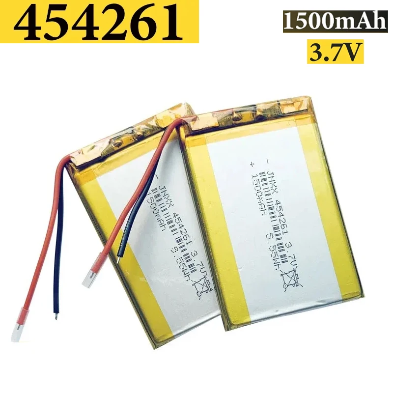 3.7V 1500mAh 5.55Wh Rechargeable Lithium Polymer Battery 454261 for GPS Camera Driving Recorder Bluetooth Speaker Battery